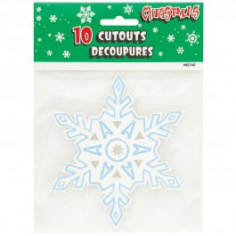 Mini Snowflake Cutouts 5" (10)
