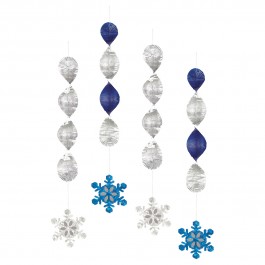 Snowflakes Hanging Decorations 18" (4)